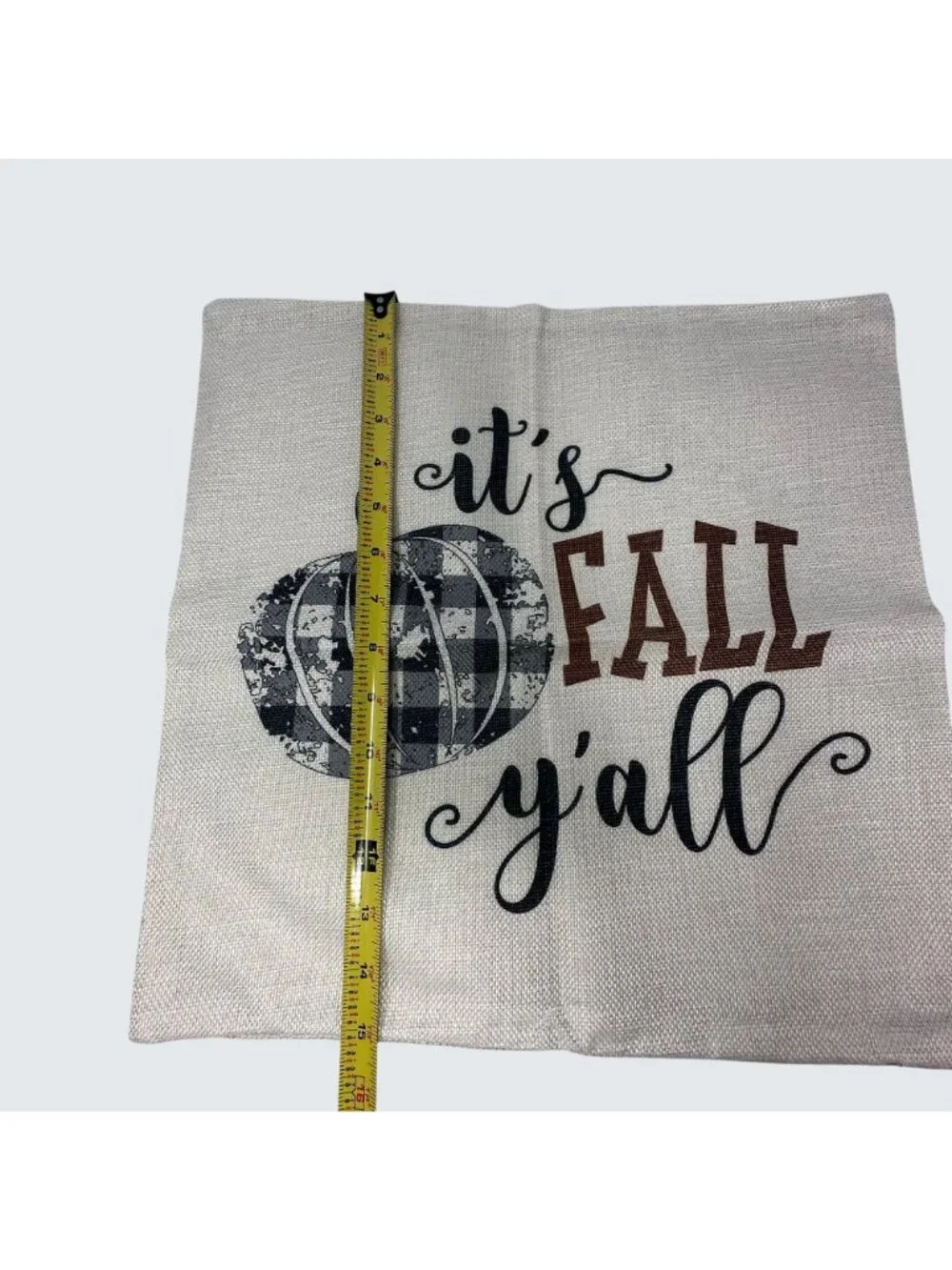 Fall Pillow Covers Buffalo Plaid Pumpkin Leaf Pickup Truck Canvas 18x18 in